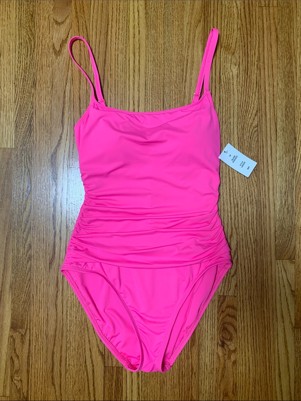 La Blanca swimsuit - pink one piece island goddess bright pink bathing suit